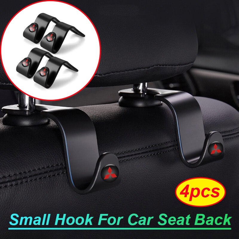 Bộ 4 móc treo đồ gắn sau ghế xe hơi Mitsubishi ASX EVO Lancer Montero Mirage L300 Outlander Pajero G4