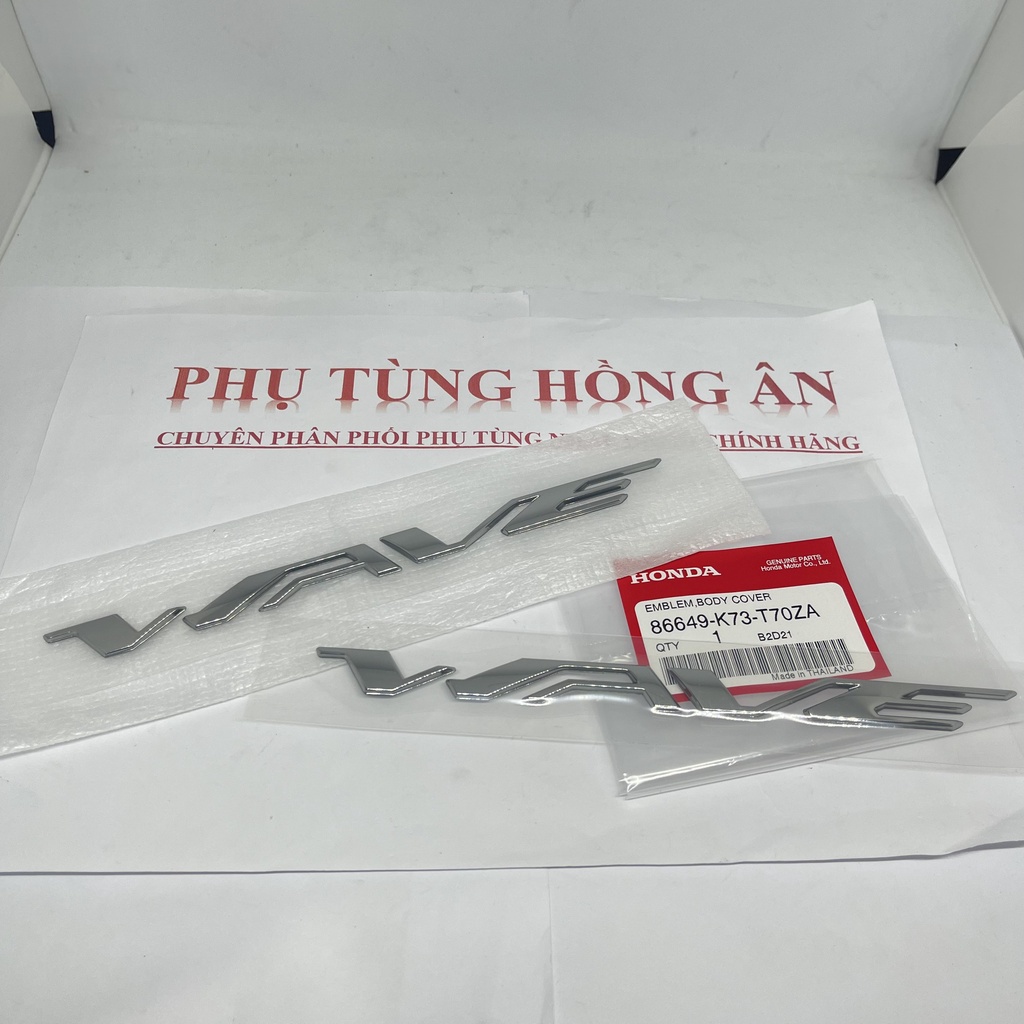 Tem chữ nổi wave 125i nhập khẩu chính hãng Honda Thailand - PT HỒNG ÂN