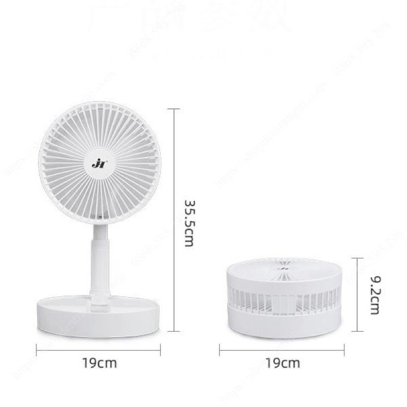 QUẠT SẠC TÍCH ĐIỆN GẤP GỌN TRÒN Folding Fan Jh- 2028 | BigBuy360 - bigbuy360.vn