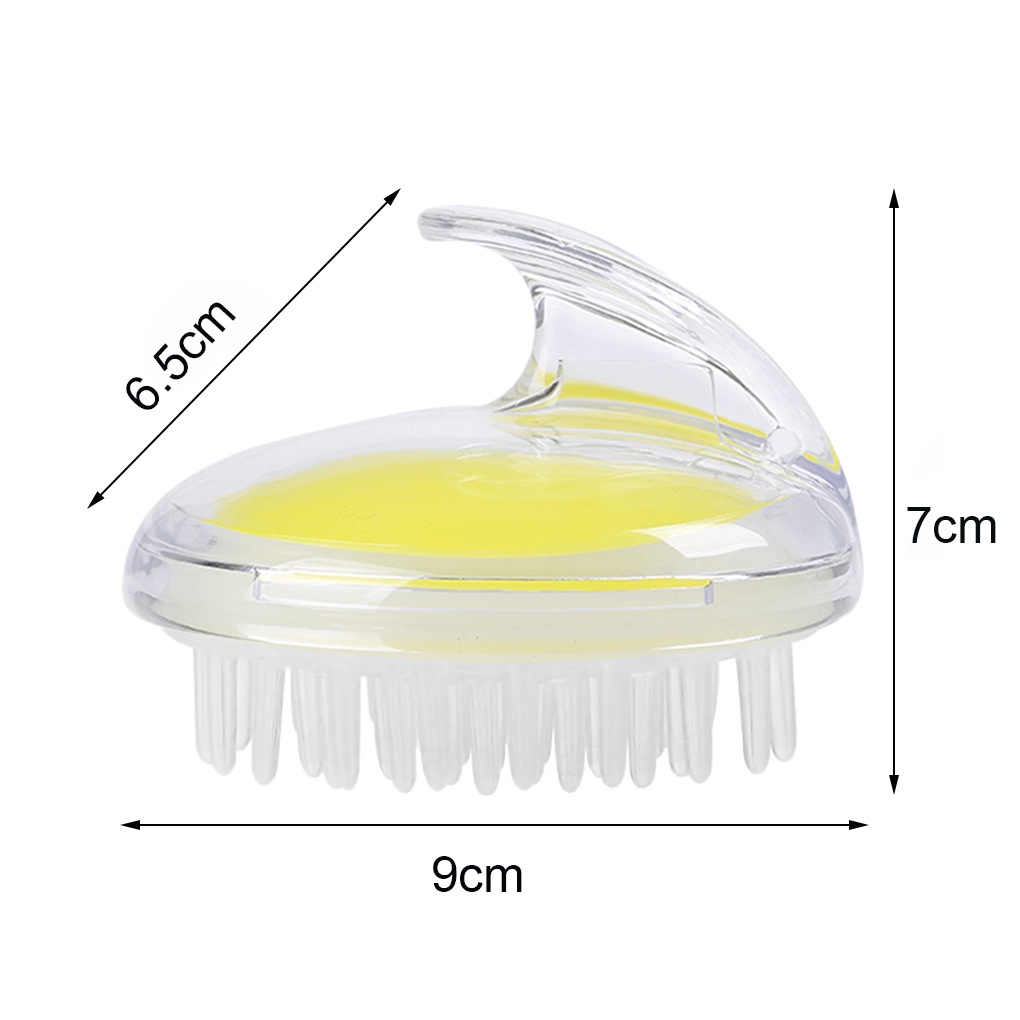 1 Bàn Chải Massage Da Đầu Cầm Tay Cho Dầu Gội Đầu / Tóc Gàu Làm Sạch Sâu Bằng Silicone / Bàn Chải Tắm
