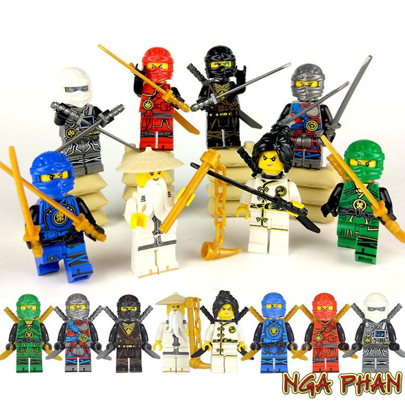 Trọn Bộ 8 Ninja Siêu Phàm Ninjago Lego Đồ Chơi Xếp Hình Lắp Ráp