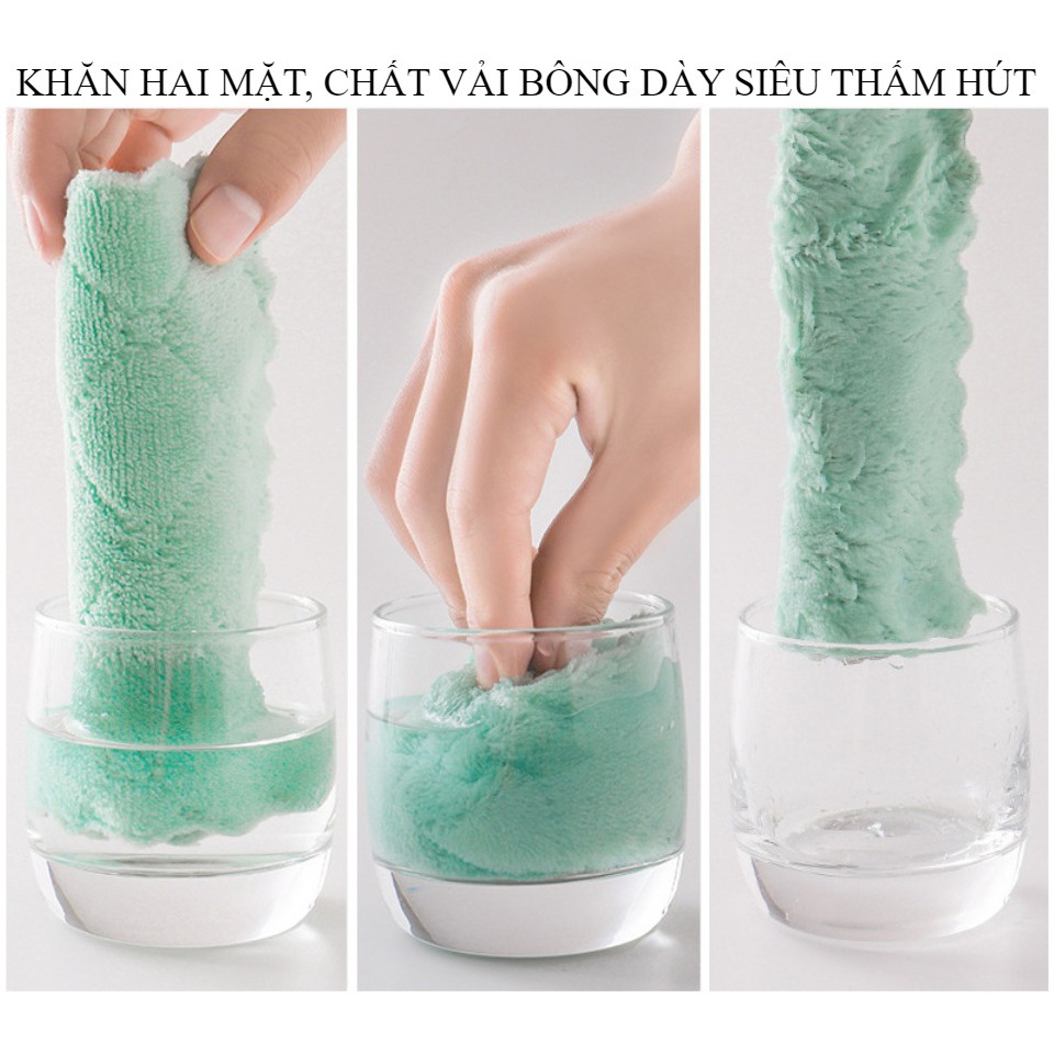 Khăn lau bếp - Khăn lau chén đũa chống dính dầu siêu thấm hút nước