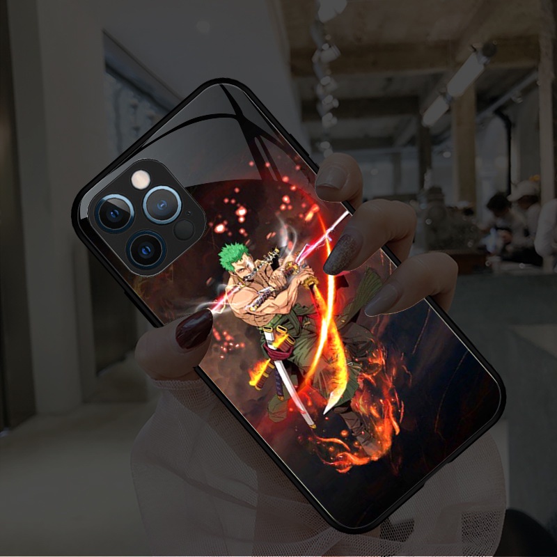 Ốp Điện Thoại Kính Cường Lực One Piece Cho iPhone 14 14max 14promax 13 13Pro 13Promax 12ProMax 11 7plus 8plus XR XS X XSMAX 11ProMax 11pro 12pro