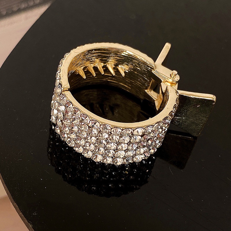 Kẹp Tóc Đính Hạt Ngọc Trai / Đá Cao Cấp Cố Định Tóc Đuôi Ngựa Thiết Kế Đơn Giản Dành Cho Bạn Nữ