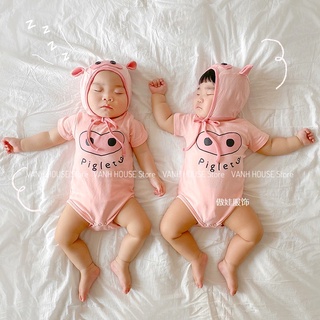 Body heo hồng Hàn Quốc kèm mũ xinh xắn cho bé yêu