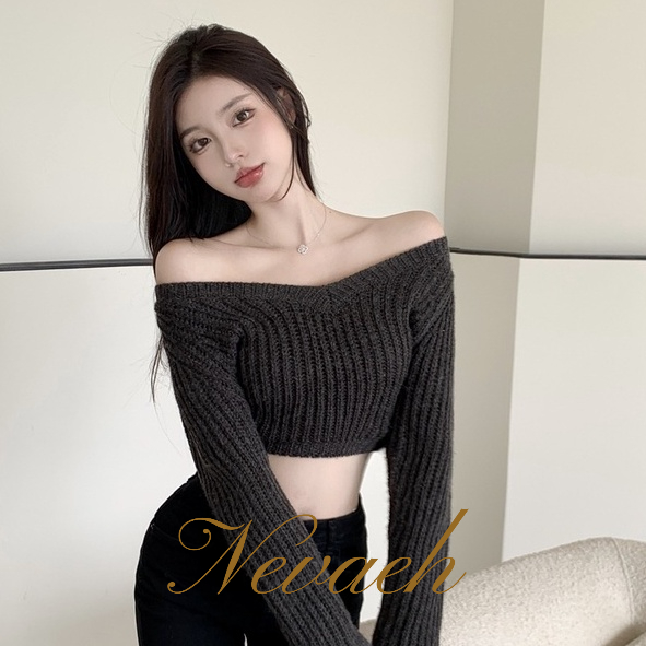 Áo Sweater Dệt Kim Dáng Ngắn Thời Trang Thu Đông Mới 2022 Cho Nữ
