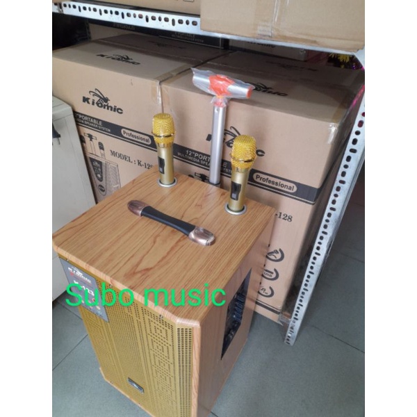 ] Kiomic K123. loa kéo bass 3 tấc, tặng kèm 2 mic xịn.