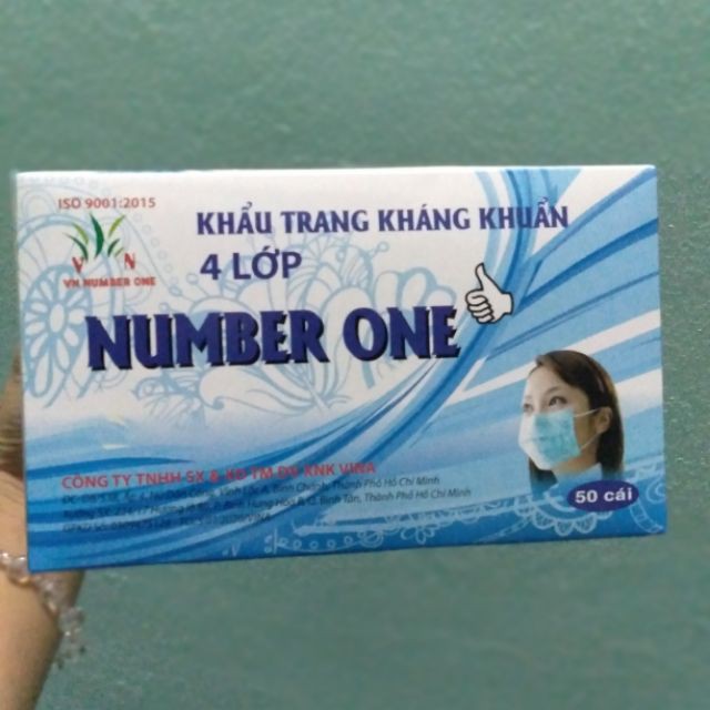 Hộp 50 Cái Khẩu Trang Y Tế 4 Lớp Number One