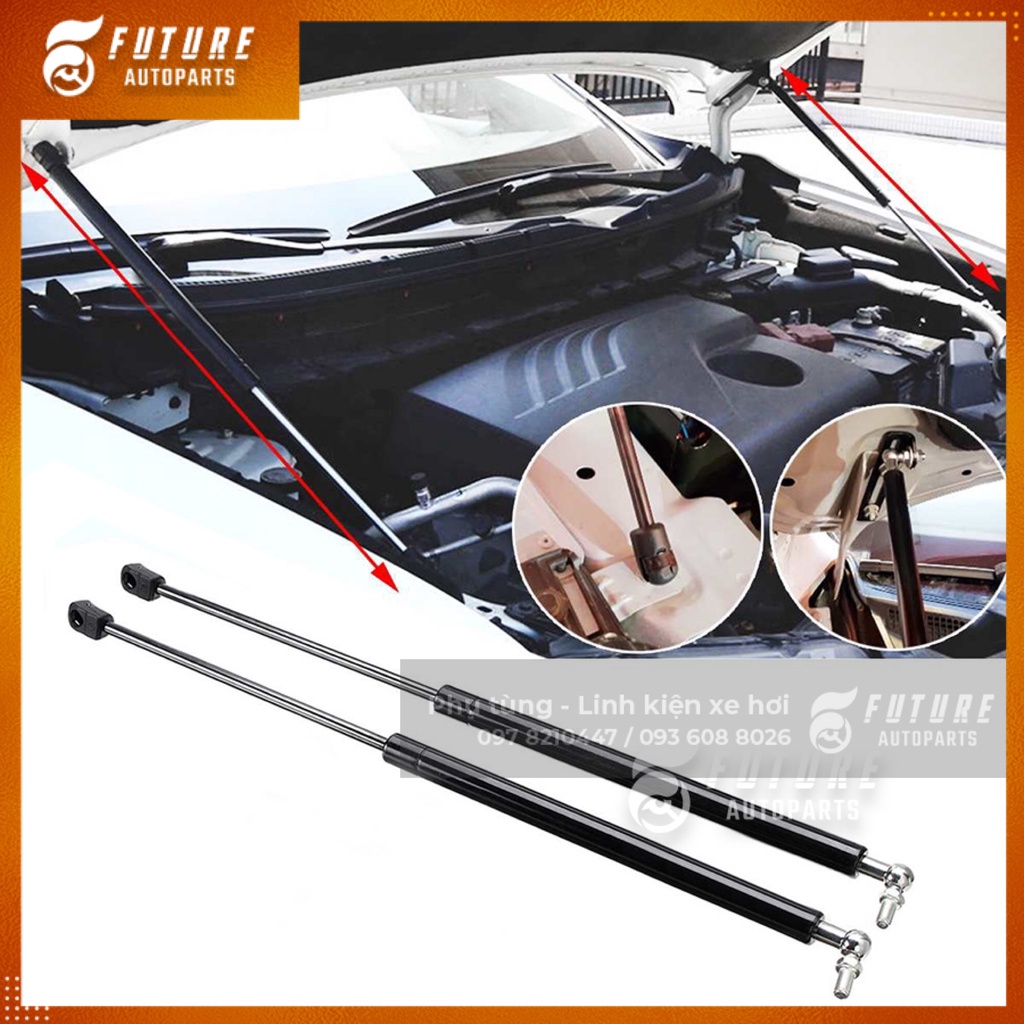 [Toyota Innova] Bộ 2 Ty thuỷ lực, ty trợ lực nâng capo xe Toyota Innova - Future Autoparts