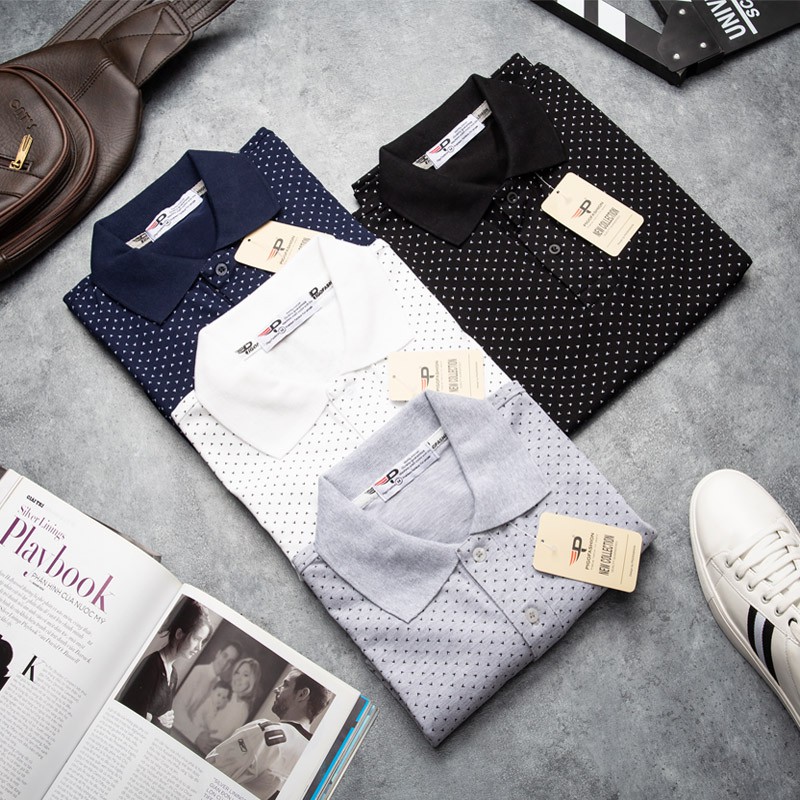 Áo polo nam họa tiết chất vải cao cấp Pigofashion AHT19 mặc đi làm đi chơi đều đẹp | BigBuy360 - bigbuy360.vn