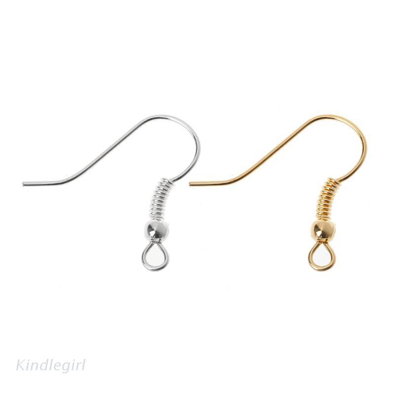 Bộ 100 Móc Khuyên Tai Màu Vàng / Bạc Chống Dị Ứng