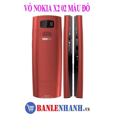 VỎ NOKIA X2 02 MÀU ĐỎ KHÔNG PHÍM [VỎ ZIN, XỊN]