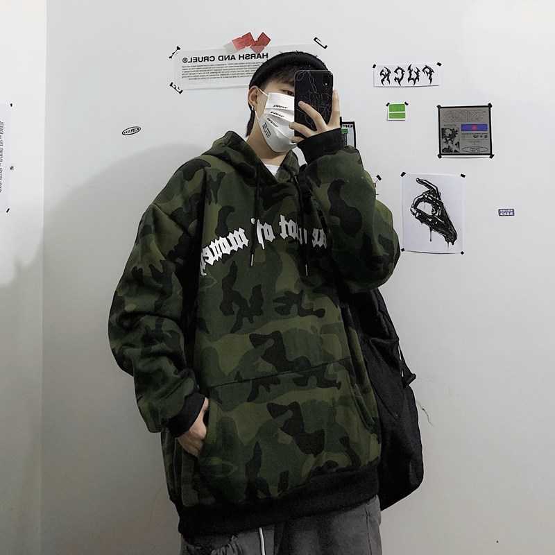 Áo hoodie dáng rộng phối họa tiết rằn ri xinh xắn dành cho nam và nữ | BigBuy360 - bigbuy360.vn