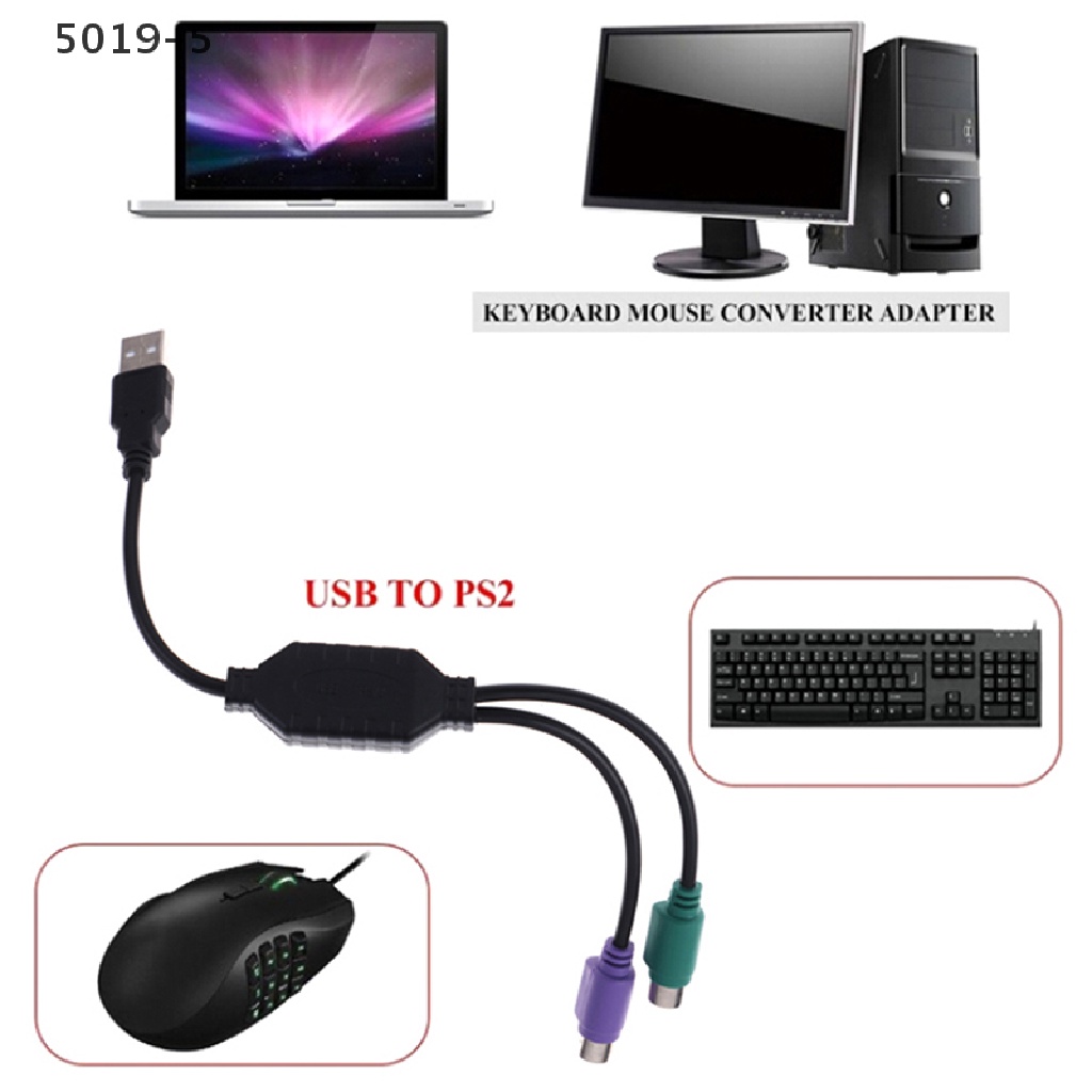 1 Dây Cáp Chuyển Đổi USB 5019 Sang PS2 Cho Bàn Phím Và Chuột