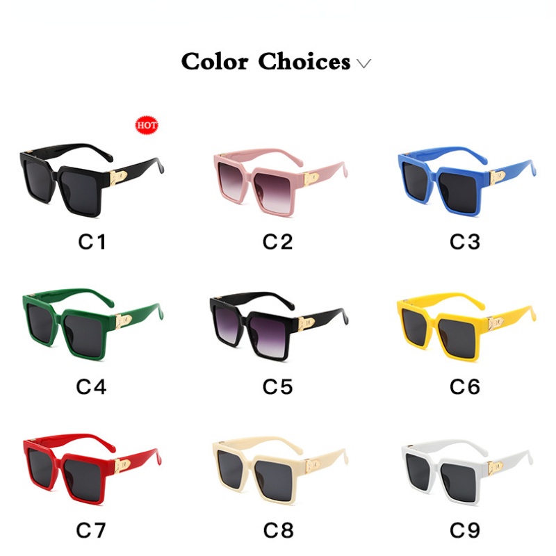 Kính Mát Gọng Vuông Nhiều Màu Thời Trang Phương Tây