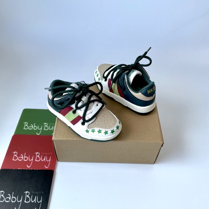 GIÀY THỂ THAO CHO BÉ , GIÀY SNEAKER BÉ TRAI VÀ BÉ GÁI ( LV sao xanh LV22193)