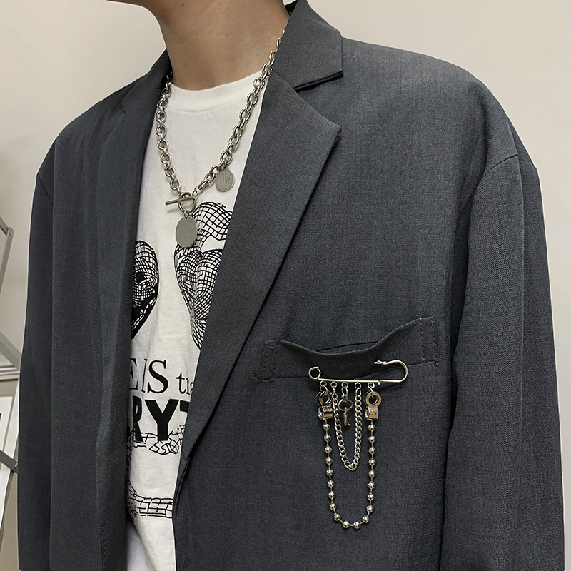 Ghim Cài Áo Kim Loại 22523 Thiết Kế Đơn Giản Thời Trang Dành Cho Nam Và Nữ