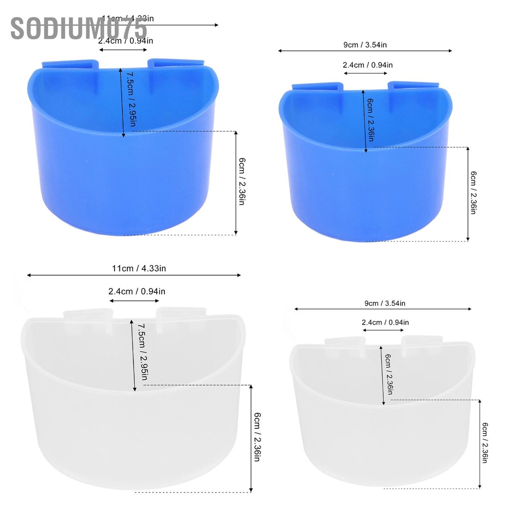 Set 20 Bát Nhựa Đựng Thức Ăn Cho Chim Cảnh