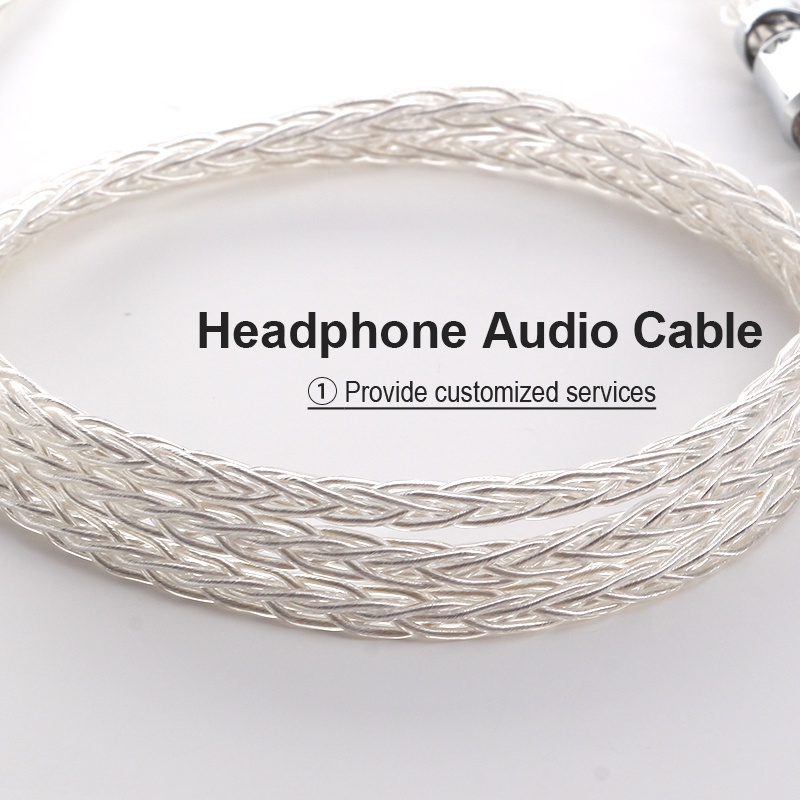 Dây Cáp Tai Nghe 4 Sợi 4N Màu Bạc Nguyên Chất Chất Lượng Cao