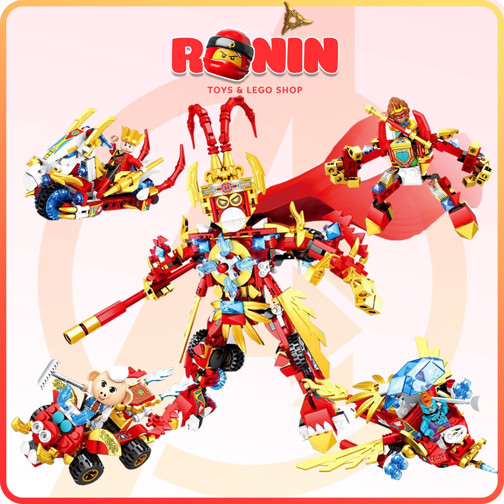 Bộ Đồ Chơi Lắp Ráp Mô Hình Tôn Ngộ Không 4in1