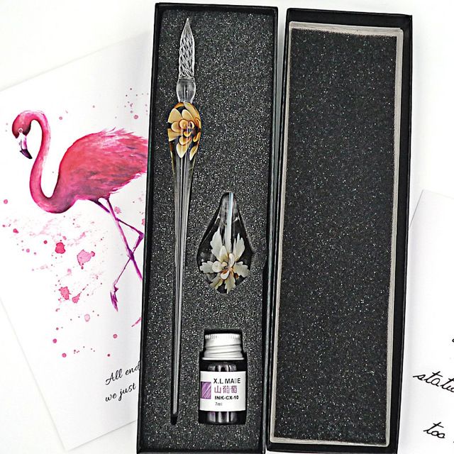 Bút pha lê cao cấp, bút luyện viết chữ đẹp, chữ Hán, chữ Trung Quốc, Anh, Nhật, Hàn