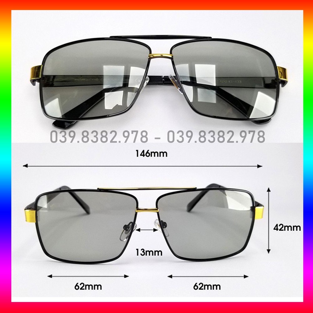 Mắt kính mát nam 💖FREESHIP💖 thời trang phân cực đổi màu chống nắng bụi bẩn đi ngày và đêm chống chói gọng hợp kim bền | BigBuy360 - bigbuy360.vn