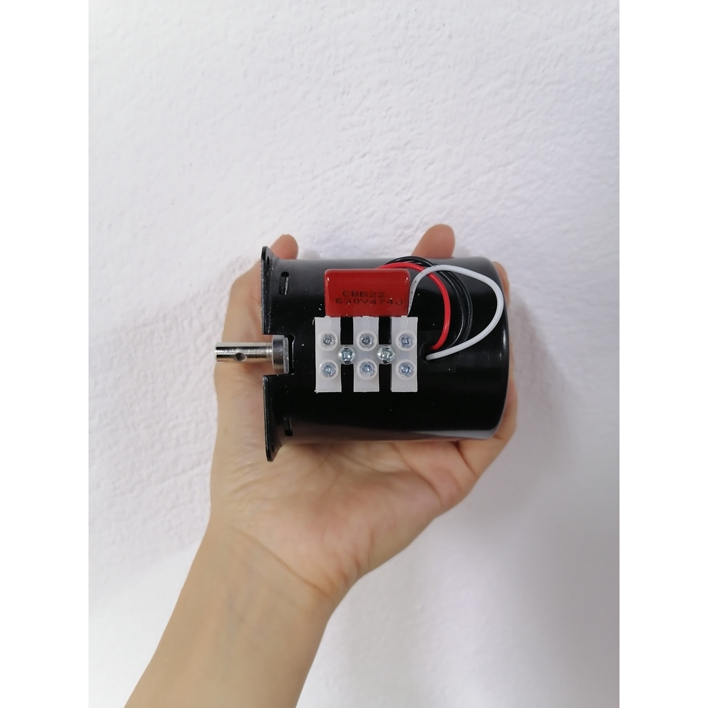 Động cơ giảm tốc 28W 220VAC 68KTYZ trục 7 mm ,dùng chế máy quay vịt ,băng tải ,bếp nướng tự động Motor 220V Moto 220V