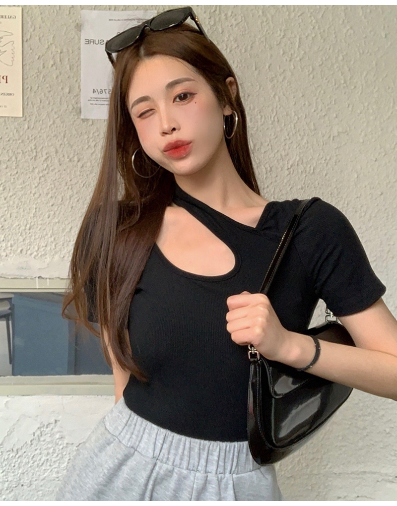 Áo Thun Lửng Tay Ngắn Thời Trang Dành Cho Nữ