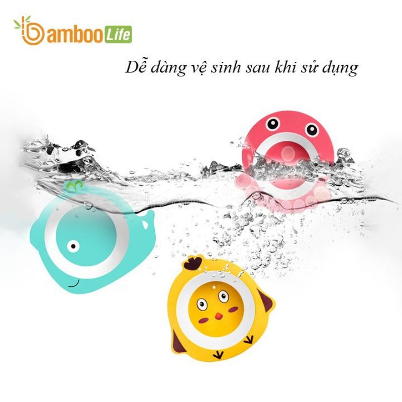 Bát ăn dặm cho bé, hình con vật đáng yêu, chất liệu sợi tre an toàn, không chứa BPA, tiện lợi khi dùng cho bé