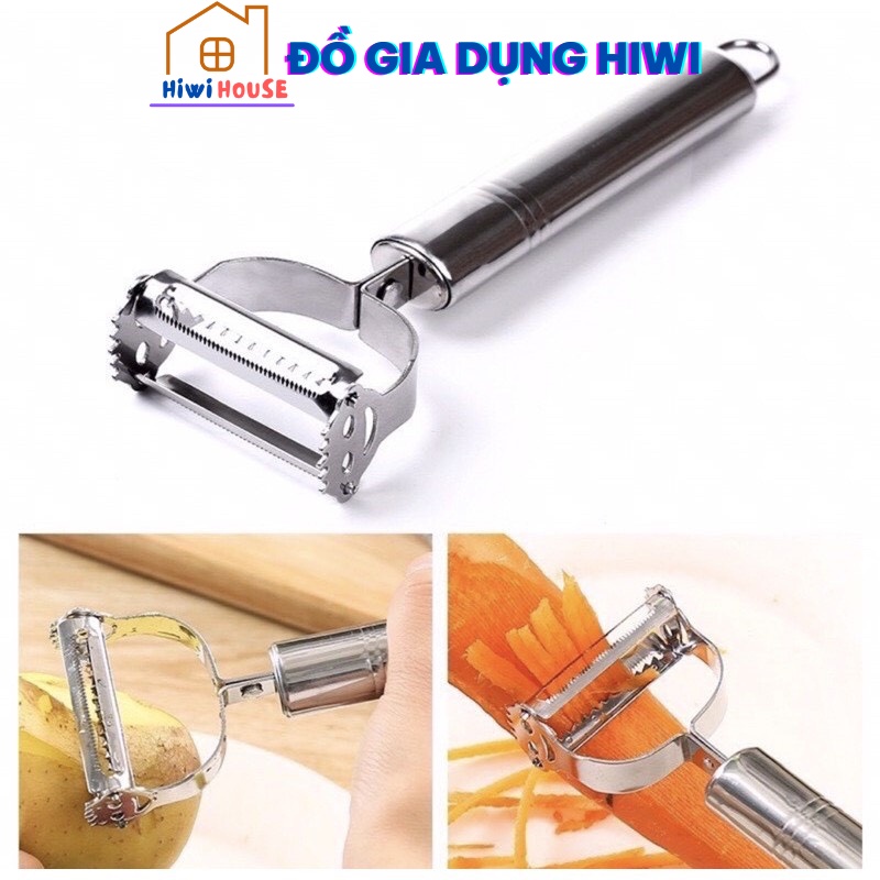 Nạo Rau Củ INOX Cao Cấp Đa Năng 3 in 1 (Nạo củ quả và bào sợi tiện lợi)