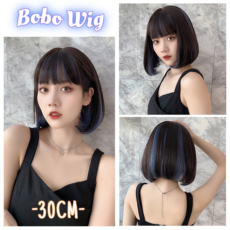 Bộ Tóc Giả Ngắn Mái Ngang Thời Trang Cho Nữ