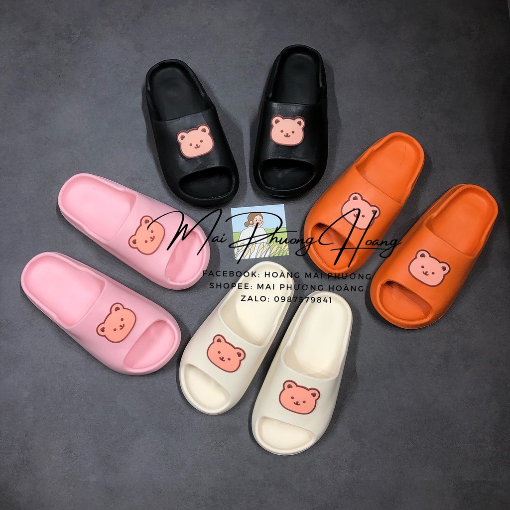 Dép bánh mì Gấu cute siêu nhẹ chống trượt hottrend 2021. M01