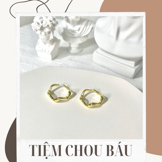 Nhẫn đeo tay bạc mạ vàng lượn sóng Tiệm Chou Báu tiemchoubau