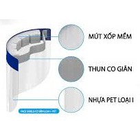 tấm chắn giọt bắn trong suốt Face Shield Mask, Kính Chắn Giọt Bắn nhựa PET Phòng Chống Bụi Và Vi Khuẩn