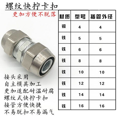 Đầu Nối Ống Khí Bằng Sắt 12mm Cho Xe Hơi