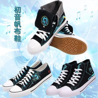 Giày Thể Thao Canvas In Hình Hatsune Miku Đáng Yêu