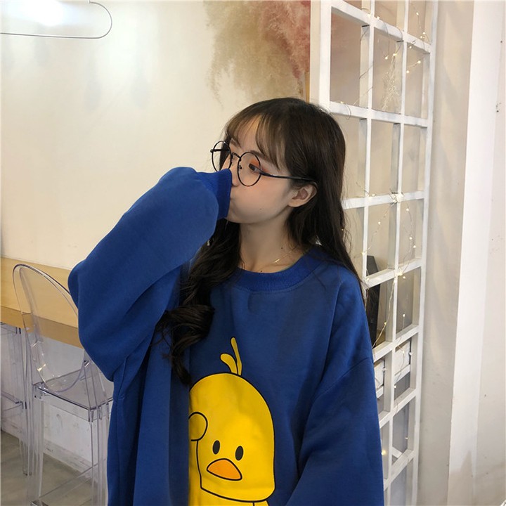 Áo Hoodie ❤️FREESHIP❤️ Áo Sweater Nữ DUK Dễ Thương- Áo Khoác Nỉ Nữ Dày Dặn Mặc Ấm | BigBuy360 - bigbuy360.vn