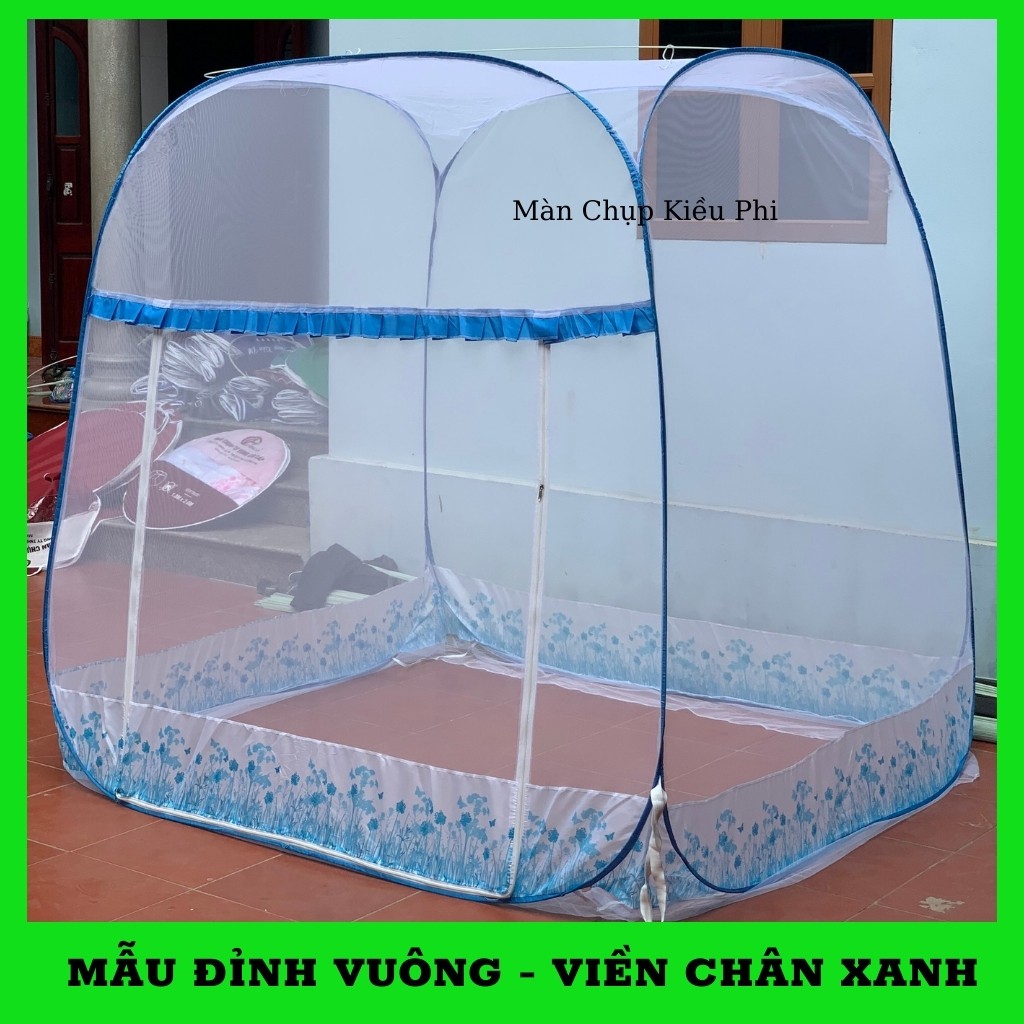 Màn chụp tự bung đỉnh rộng KIều Phi - mùng tự bung người lớn 1m2, 1m6, 1m8, 2m2  gấp gọn tiện dụng