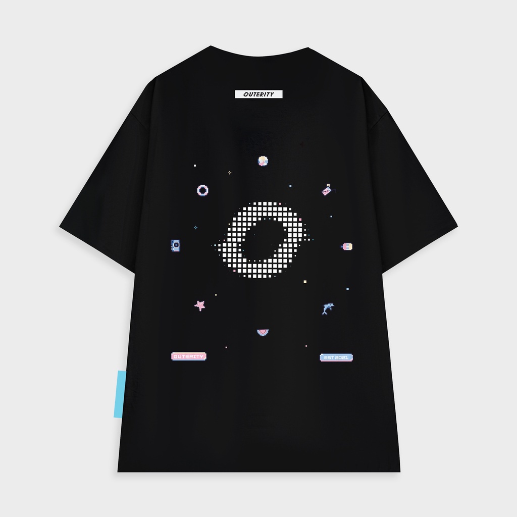 Áo thun nam nữ tay lỡ unisex form rộng Pixel Hàn Quốc Siêu Đẹp áo phông basic tee mùa hè hot trend 1xstore A404