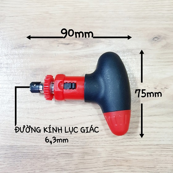 Bộ Dụng Cụ Vặn Vít 11 Món Gồm 1 Tay Vặn Chữ T Đảo Chiều + 10 Mũi Vít Khác Kích Cỡ Và Công Năng Đa Dụng