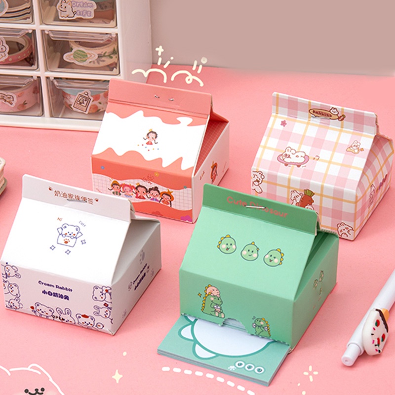 Set 200 tờ giấy ghi chú mini không dính họa tiết hoạt hình xinh xắn