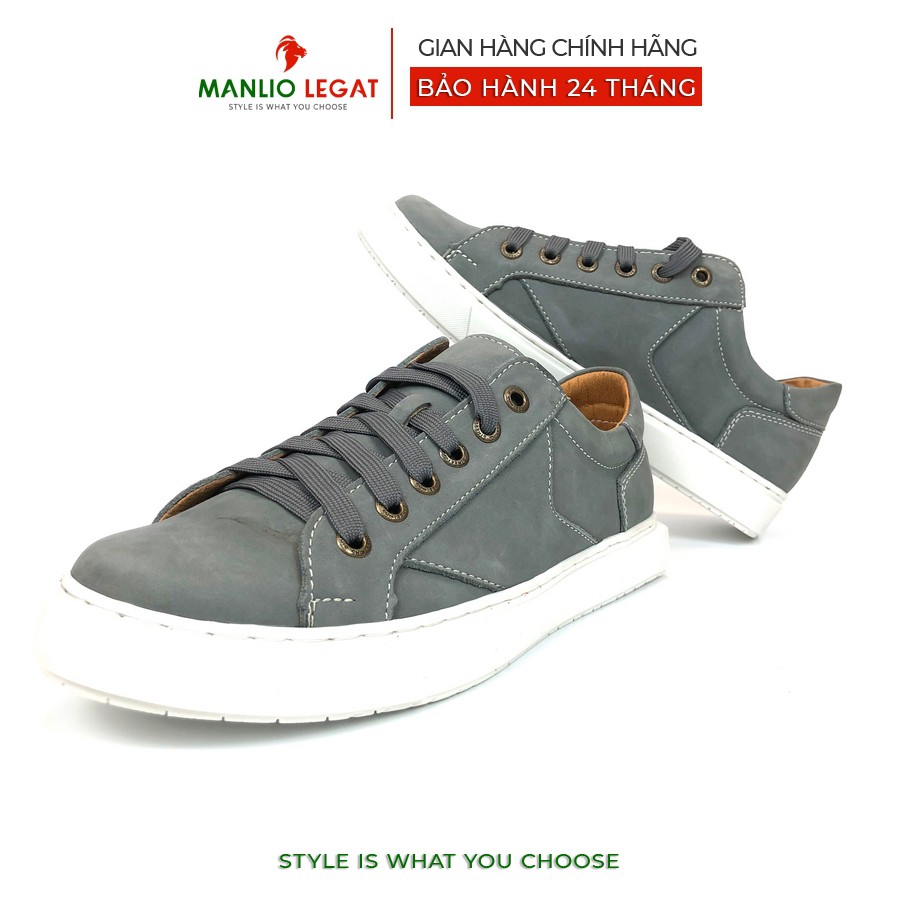 Giày Sneaker nam da lộn Manlio Legat màu xanh siêu độc G8541-LIG | BigBuy360 - bigbuy360.vn
