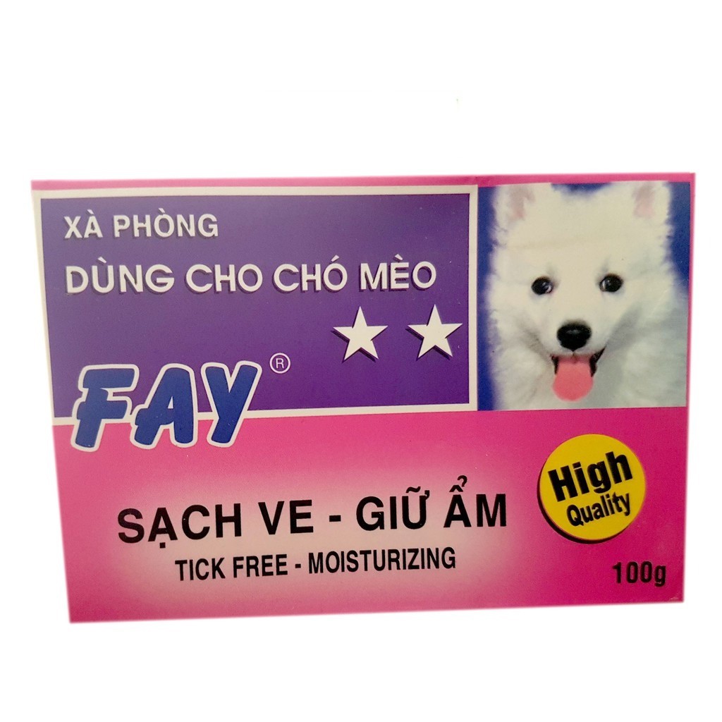 XÀ PHÒNG TẮM CHO THÚ CƯNG CHÓ MÈO Fay 2 Sao Sạch ve Giữ ẩm Sản xuất tại Việt Nam