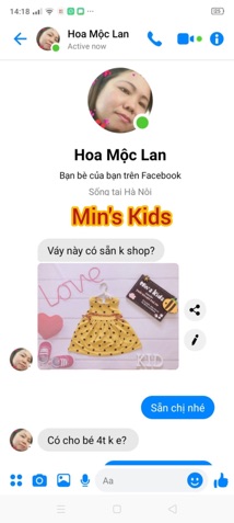 Váy chấm bi bé gái Vàng đính nơ