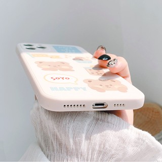 ỐP LƯNG IPHONE cạnh vuông viền nổi BVC Gấu Soyo 6/6plus/6s/6splus/7/7plus/8/8plus/x/xr/xs/11/12/13/pro/max/plus/promax