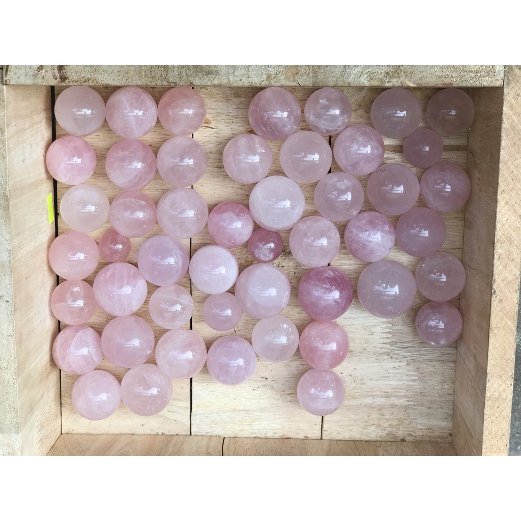 Bi cầu đá thach anh hồng tư nhiên | BigBuy360 - bigbuy360.vn