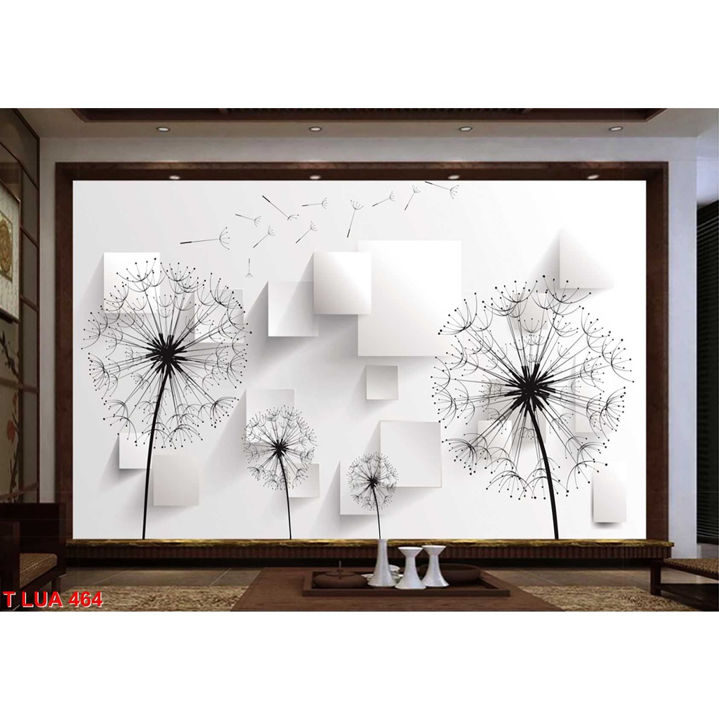 Tranh dán tường 3D đơn sắc, sang trọng, có keo sẵn