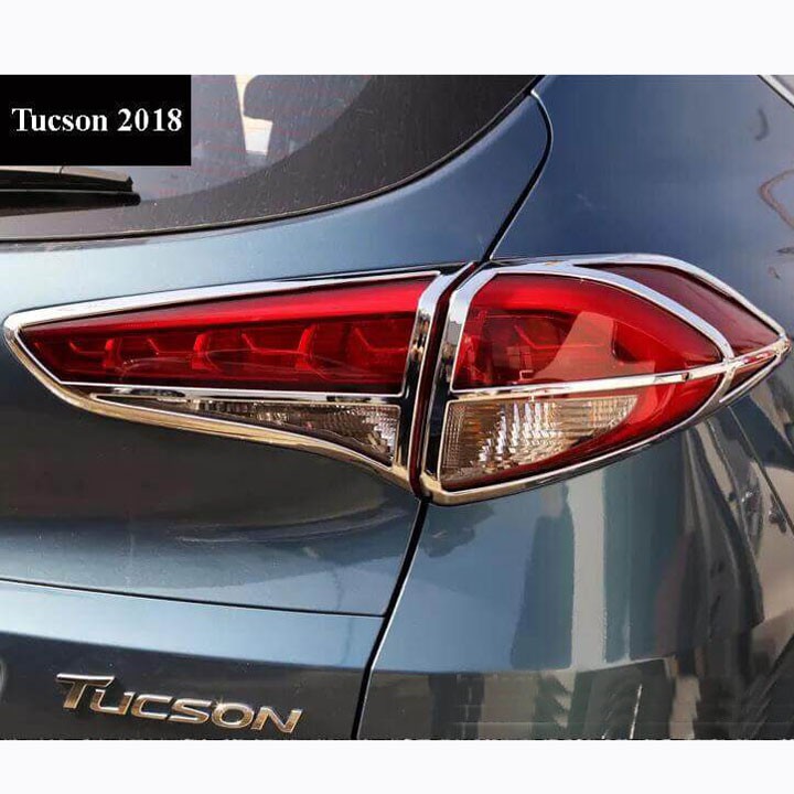 Ốp Viền Đèn Pha, Hậu Xe Hyundai Tucson 2016- 2021 Mạ Crom cao cấp