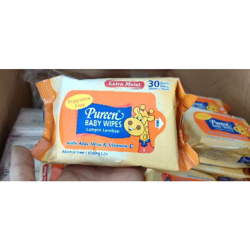 Combo 2 gói KHĂN ƯỚT CAO CẤP PUREEN 30 tờ và 80 tờ