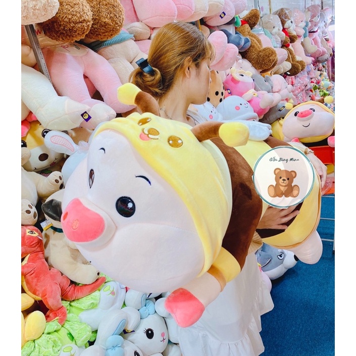 Gấu Bông Heo Nằm Cosplay Ong Cao Cấp - Gấu Bông Mina